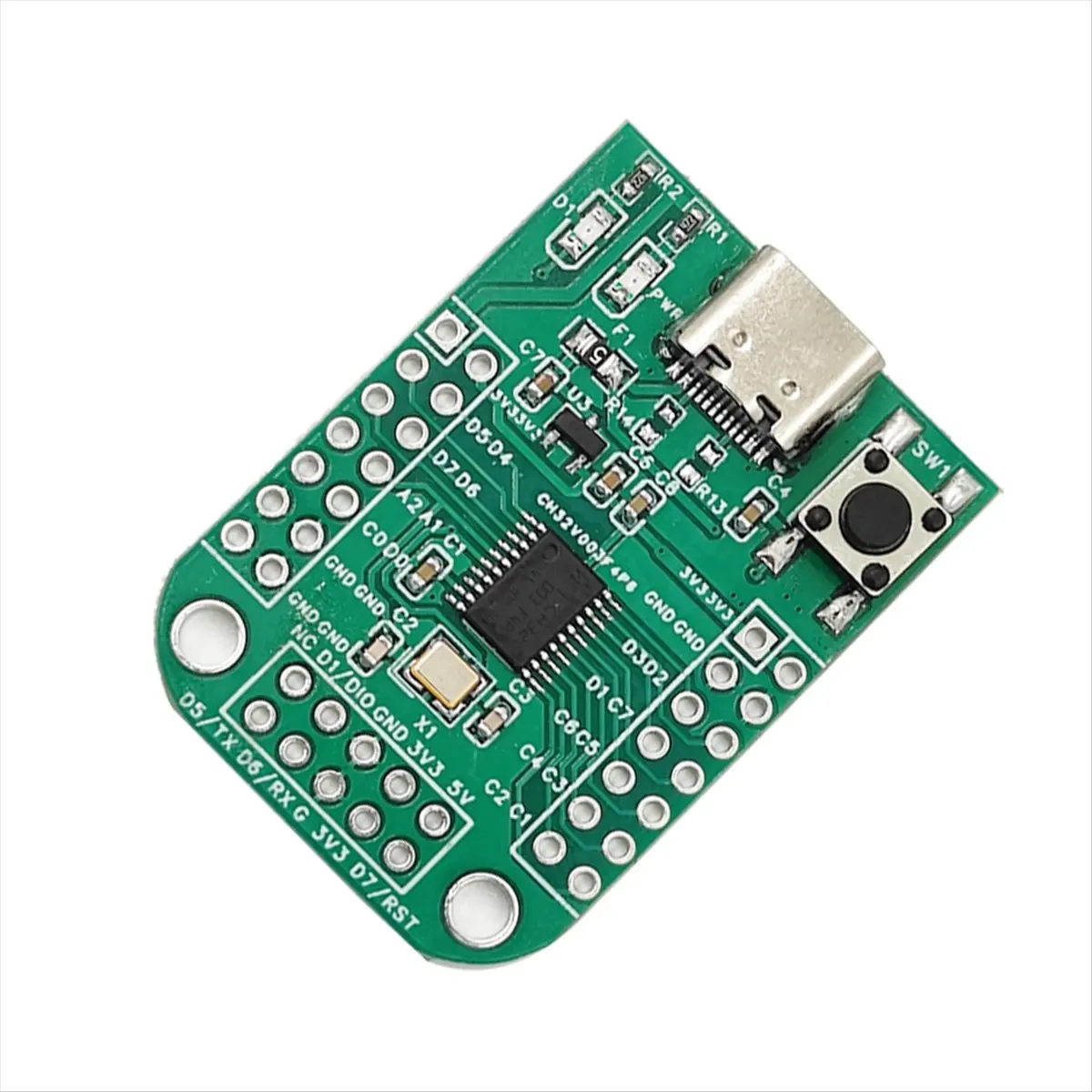 AA80 CH32V003 Development Board CH32V003F4P6 MCU QingKe RISC-V2A 1-Wire SDI System Main Frequency 48MHz WCH
