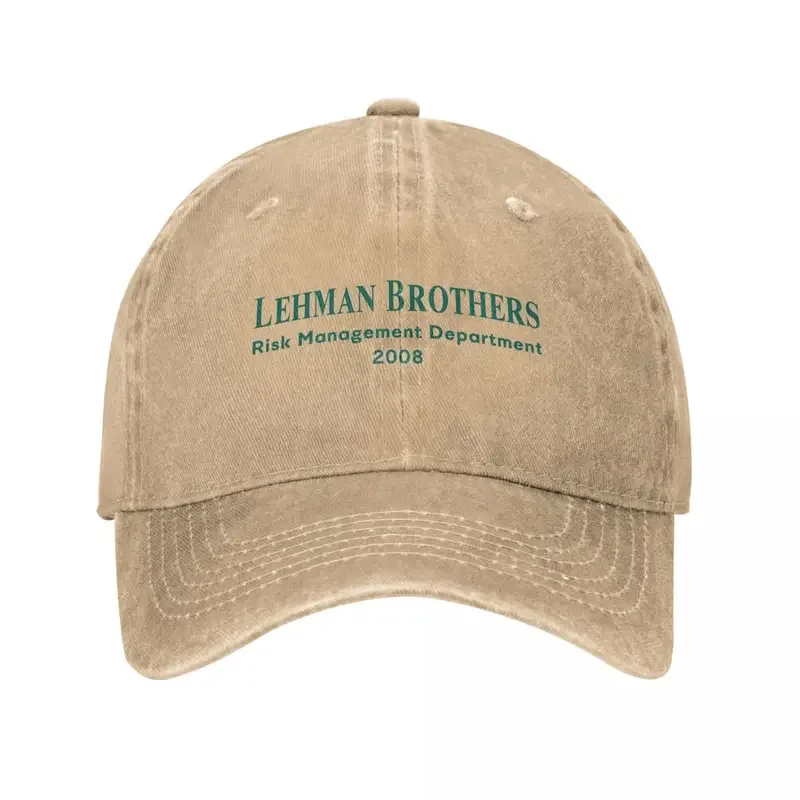 Lehman Brothers Risk Management Trucker Hat Outfits Vintage Distressed Denim Casquette Dad Hat For Men Women Adjustable