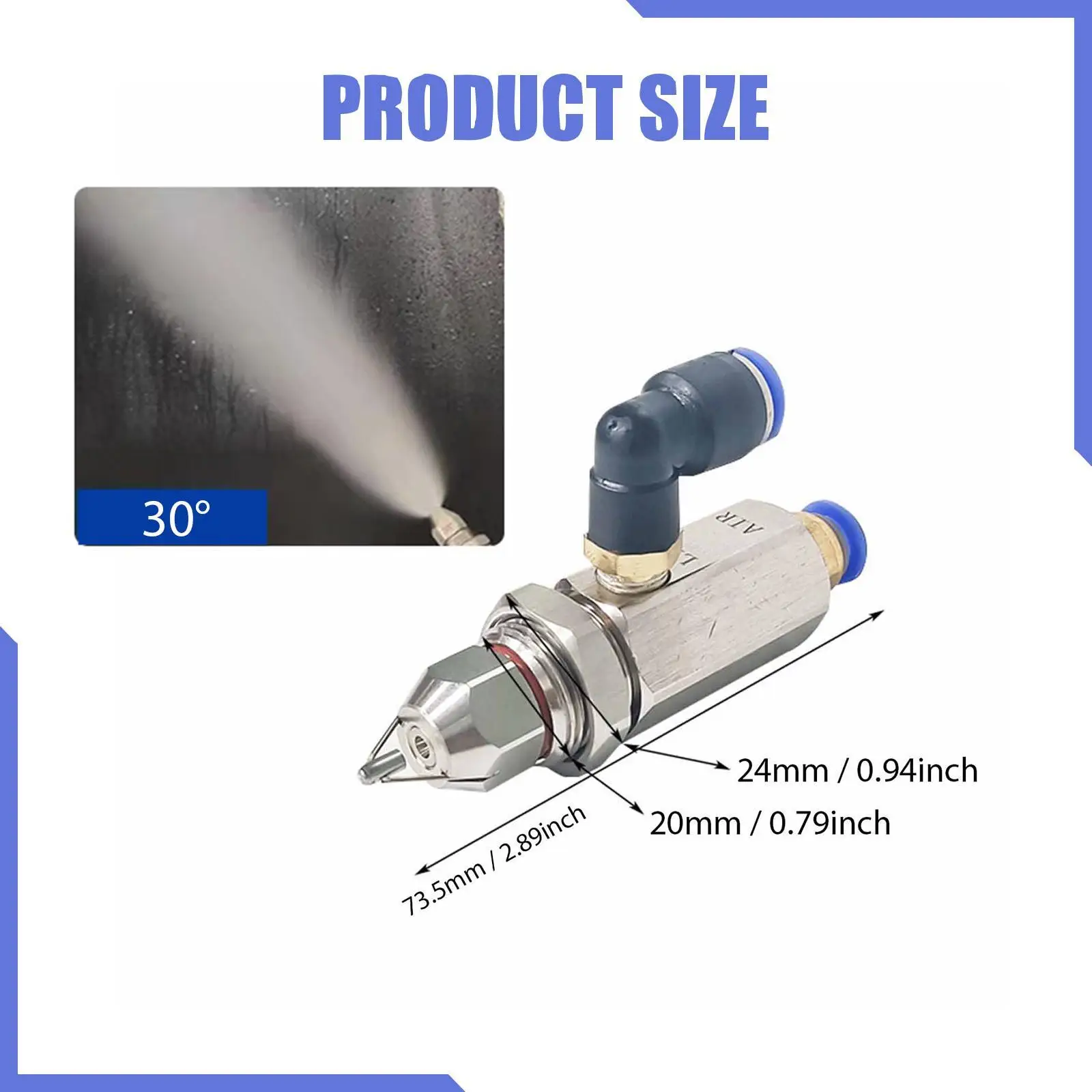 Stainless Steel Industry Atomizer Nozzle Mechanical Resonance Fine Spray for Humidification Cooling and Dust Management