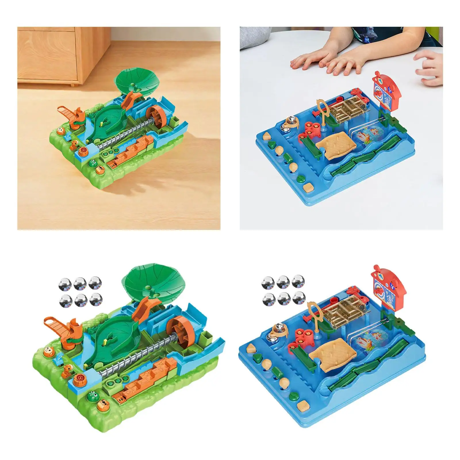 Blocos de construção de corrida de mármore jogo de tabuleiro para crianças diversão em família brinquedo educativo conjunto de jogo de construção criativa