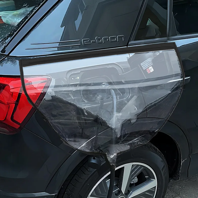1Pc Premium Universal EV Charging Port Rain Cover Magnetic Waterproof Snowproof Charging Gun Protector Auto Exterior Parts