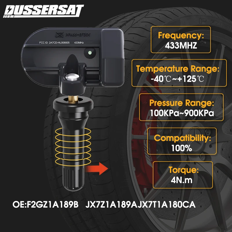 

Tire Pressure Sensor TPMS 433MHz OE JX7Z1A189A JX7T1A180CA for Ford Turnier Vignale S-Max Fusion Everest Volkswagen Amarok