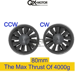 QX-MOTOR 80MM EDF 12-Blade Fan CW CCW with Brushless Motor For Aircraft Accessories RC Airplane