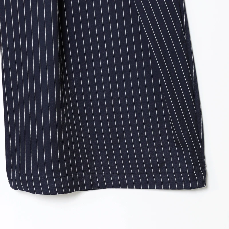 HXAO Gestreifte Plissierte Hose für Damen, Herbst 2025, Weite Beine, Hohe Taille, Lässige Oversize-Hose, Haremshose – Detail 10