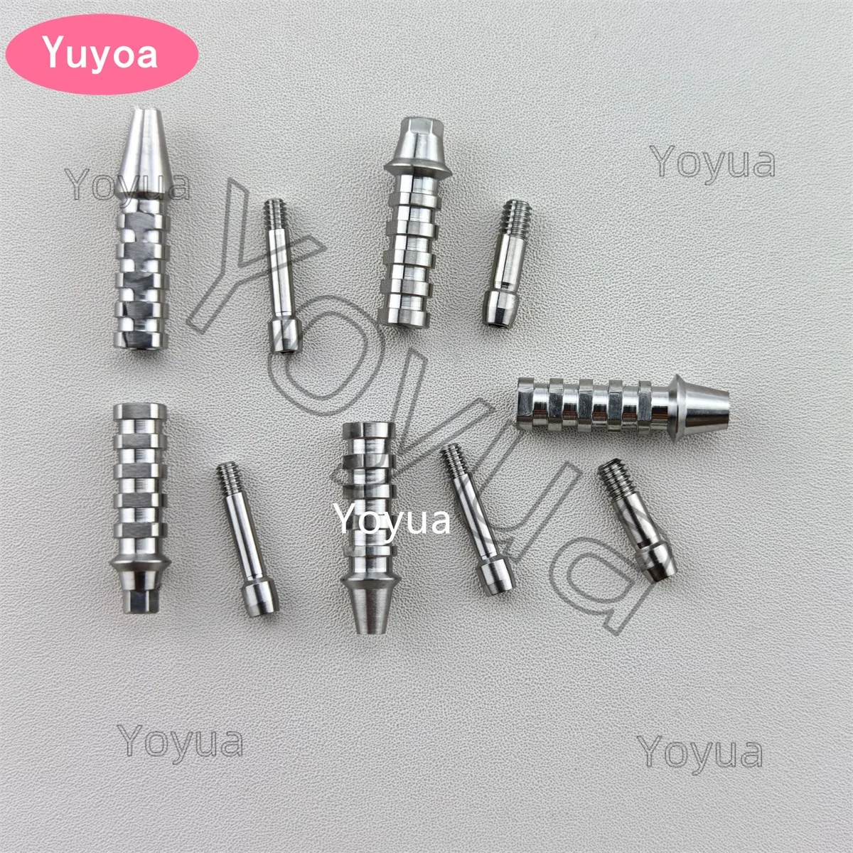 

10pcs Compatible Base Tibase Temporary Abutment Temporary Abutment Grade 5 Titanium for Osstem Convertible Abutment