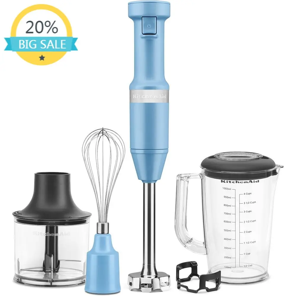 

Corded Hand Blender with Accessories, Blue Velvet Style, Model KHBV83VB