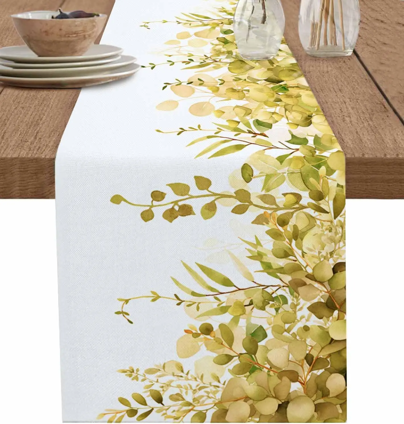 【Blooming Spring】Oil Painting Red Poppy Table Runner,Practical & Durable,Universal Dining Table Runner for Home Kitchen & Party