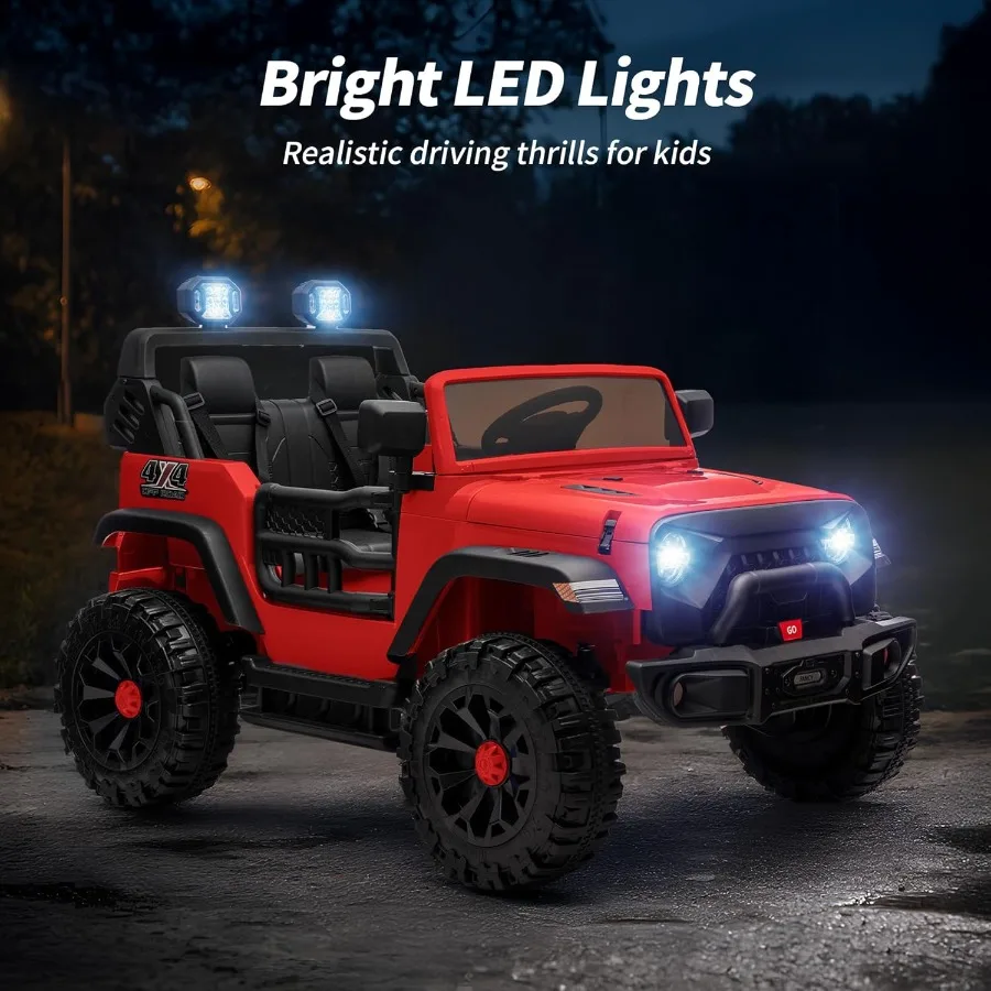 Coche de juguete de 2 plazas, coche eléctrico 4WD de 24 V para 4-8 con control remoto, motores de 4x200 W, capacidad de 150 lb, verde militar