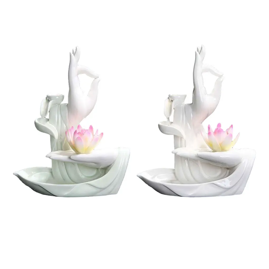 Suporte de incenso de refluxo resistente e durável de cerâmica para uma experiência confiável suportes de incenso exclusivos porcelana branca