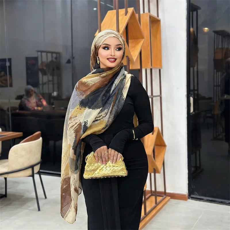 Pashmina Bohemia Hijab Scarf Long Muslim Shawl Female Foulard Soft Turban Head Wraps For Abaya Women Veil Headband Luxury Brand