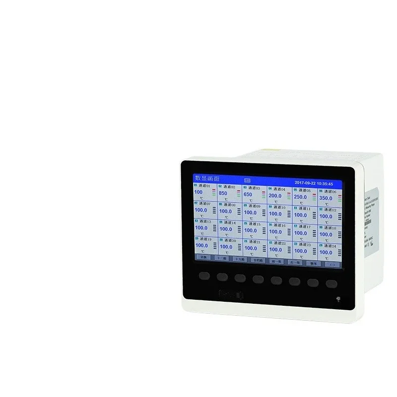 

48-Channel color paperless recorder, industrial grade, temperature, pressure, current and voltage monitoring acquisition