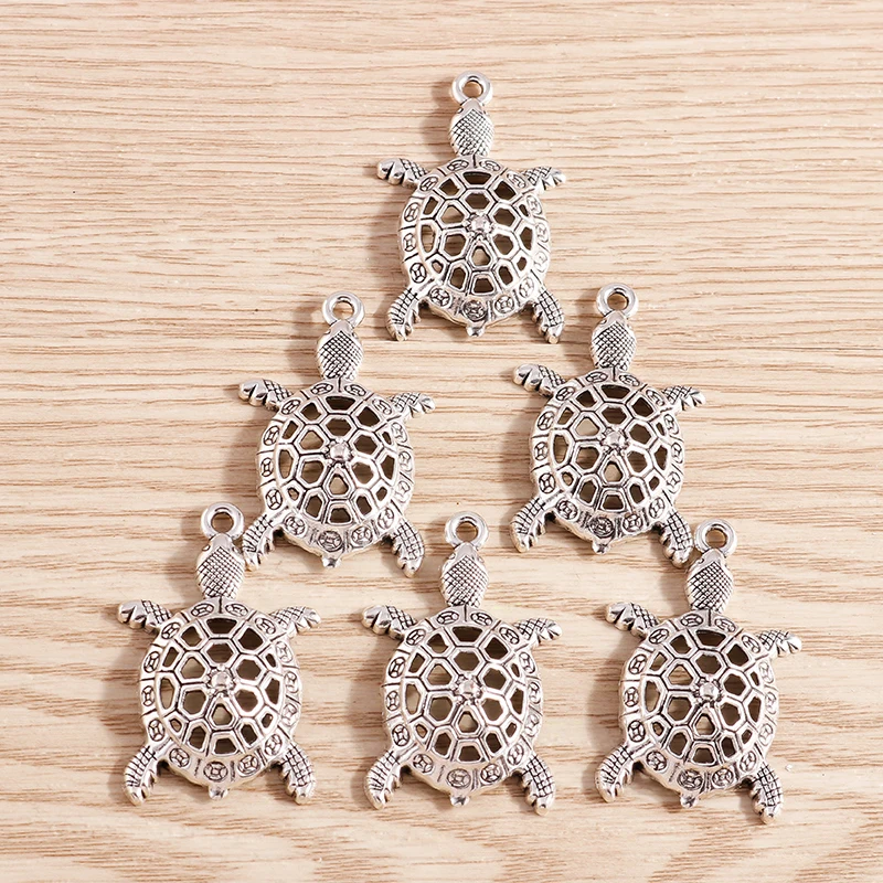 Tusember 10 Stück niedliche Anhänger aus Legierung in Form von Fisch, Qualle, Seestern und Muschel für die Schmuckherstellung von Halsketten, Ohrringen, Armbändern, DIY – Detail 14