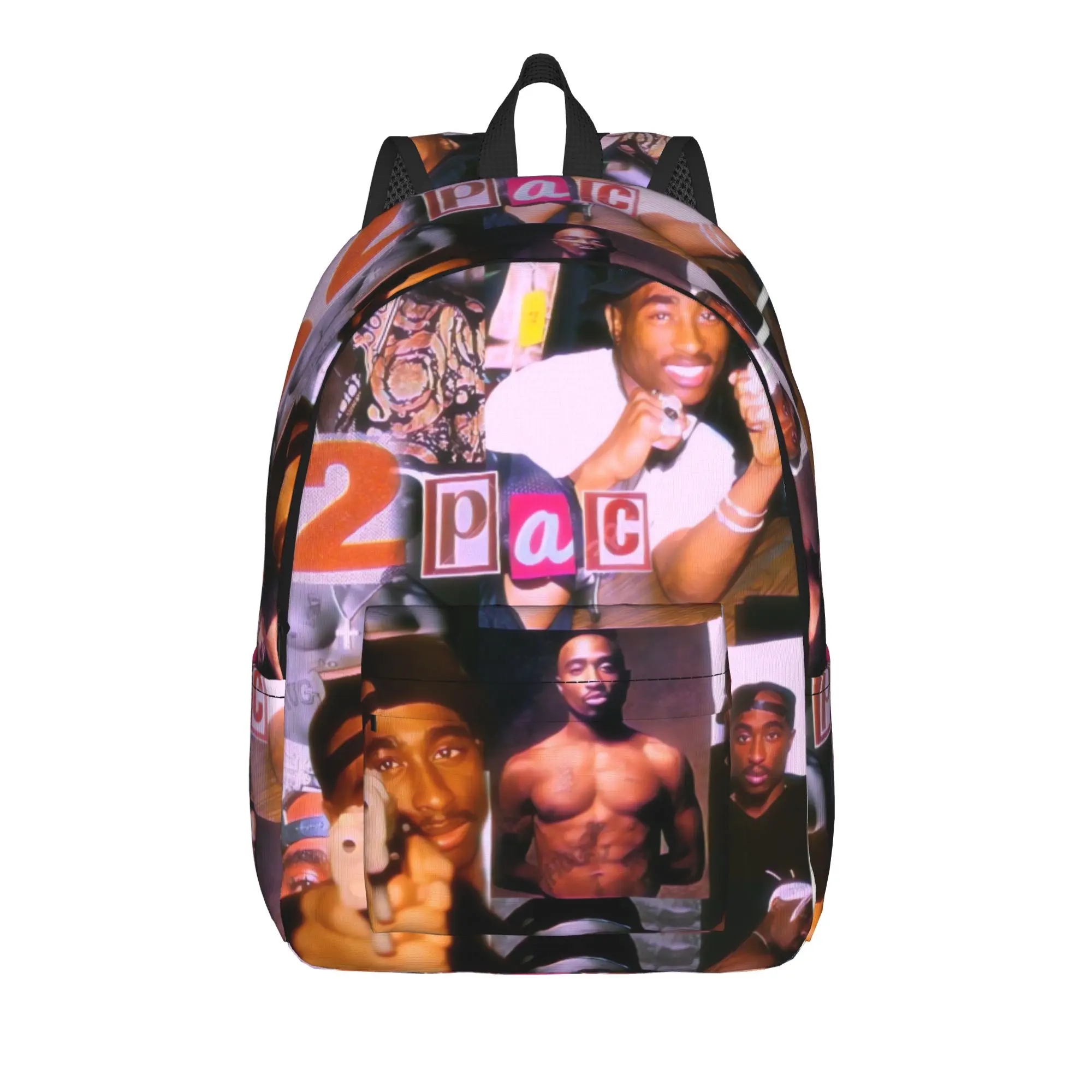 Tupac 2pac King Of Rap 90's Backpack Female  Durable Backpacks Polyester Kawaii High School Bags Sport High Quality Rucksack