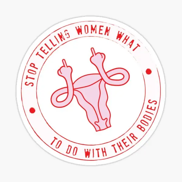 Feminist Uterus  5PCS Stickers for Bumper Water Bottles Decorations Car Decor  Cartoon Luggage Laptop Kid Home Wall Print Window