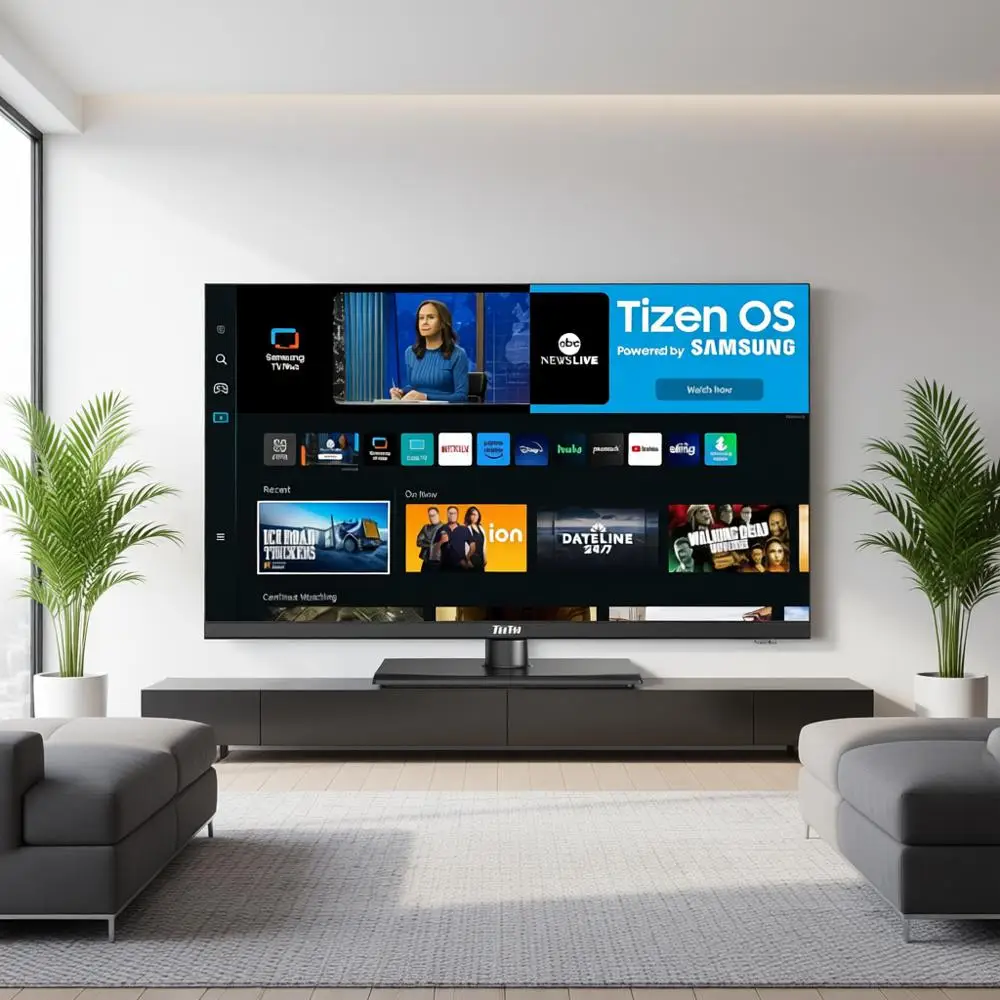 

24,5-дюймовый HD Smart TV с ОС Tizen, разрешением 1080p Full HD, центральной подставкой, TV Plus, Netflix, Gaming Hub, HDR, Dolby Audio