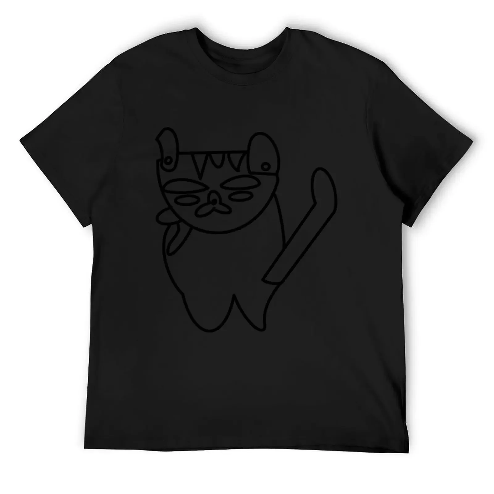 The_Articulated_Cat_<Black Line> Style_No.04, 2023 By Mix The Arts Studio T-Shirt