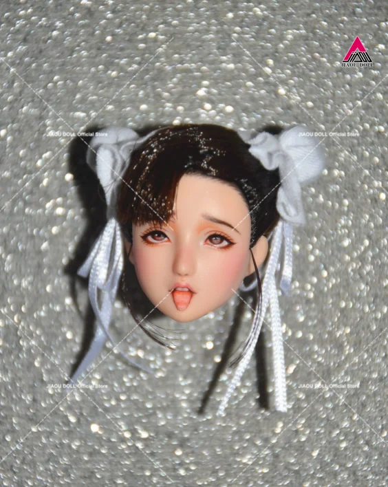 Customized 1/6 Beauty Girl Chunli Obitsu Head Sculpt Double Meatball Head Model For 12