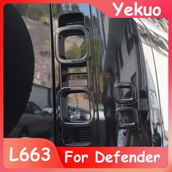 20-25 models For Land Rover Defender 90 110 130 tail light cover smoked black tail light housing rear brake light decoration