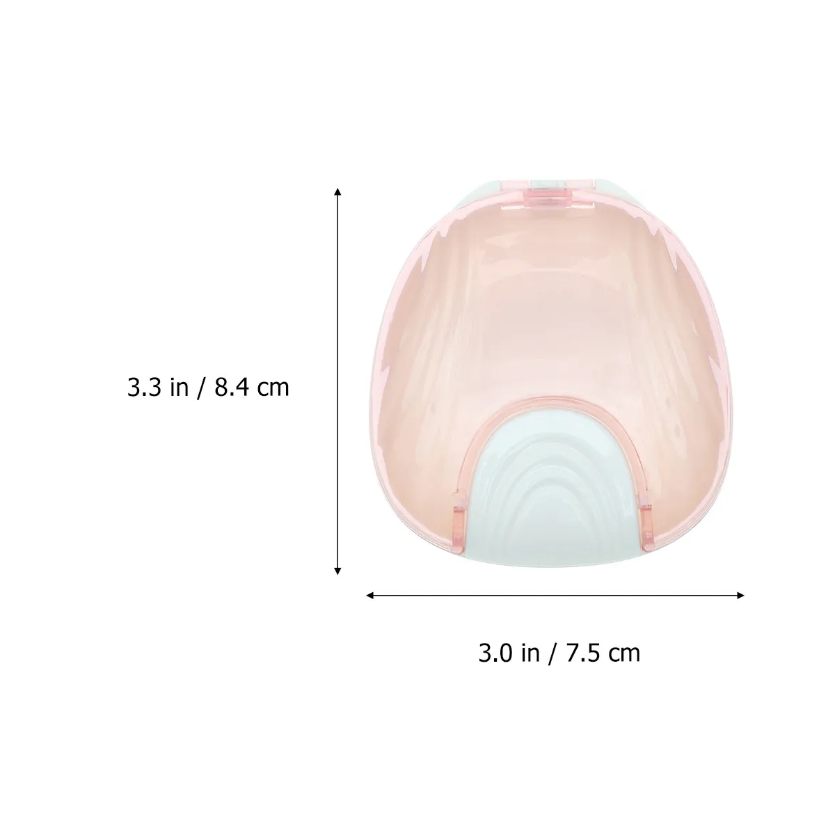 Dental Braces Storage Box Transparent Pink Compact Plastic Case Holder Travel Business Trip False Teeth Denture