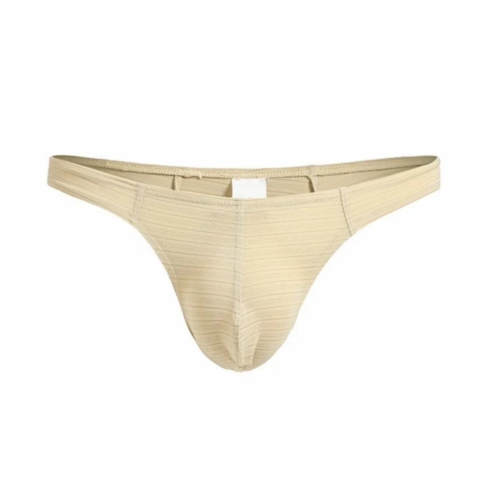

Breathable Low Waist Men Ice Silk Thongs Underpants Solid Color Men's Panties Lingerie Underwear Male Briefs Men