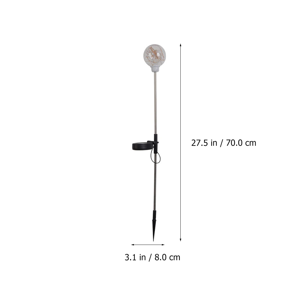 

2pcs Solar Outdoor Lights Waterproof Garden Lamp Plastic Ball Shaped Ground Insert Solar Power Lights For Lawn Decoration
