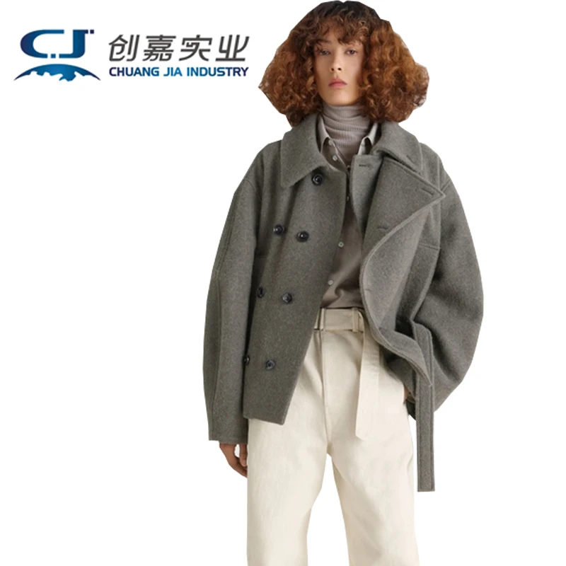 

Высококачественное двустороннее шерстяное женское полупальто, модное шерстяное пальто, городская трендовая уличная одежда, мягкий и теплый зимний аксессуар