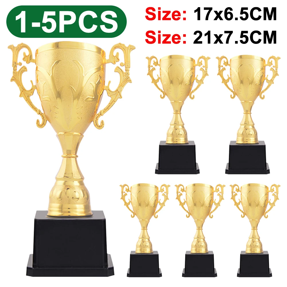 Plastic Gold Reward Trophy Cup Soccer Medals Prize Cup Early Educational Toys Football Gifts for Game School