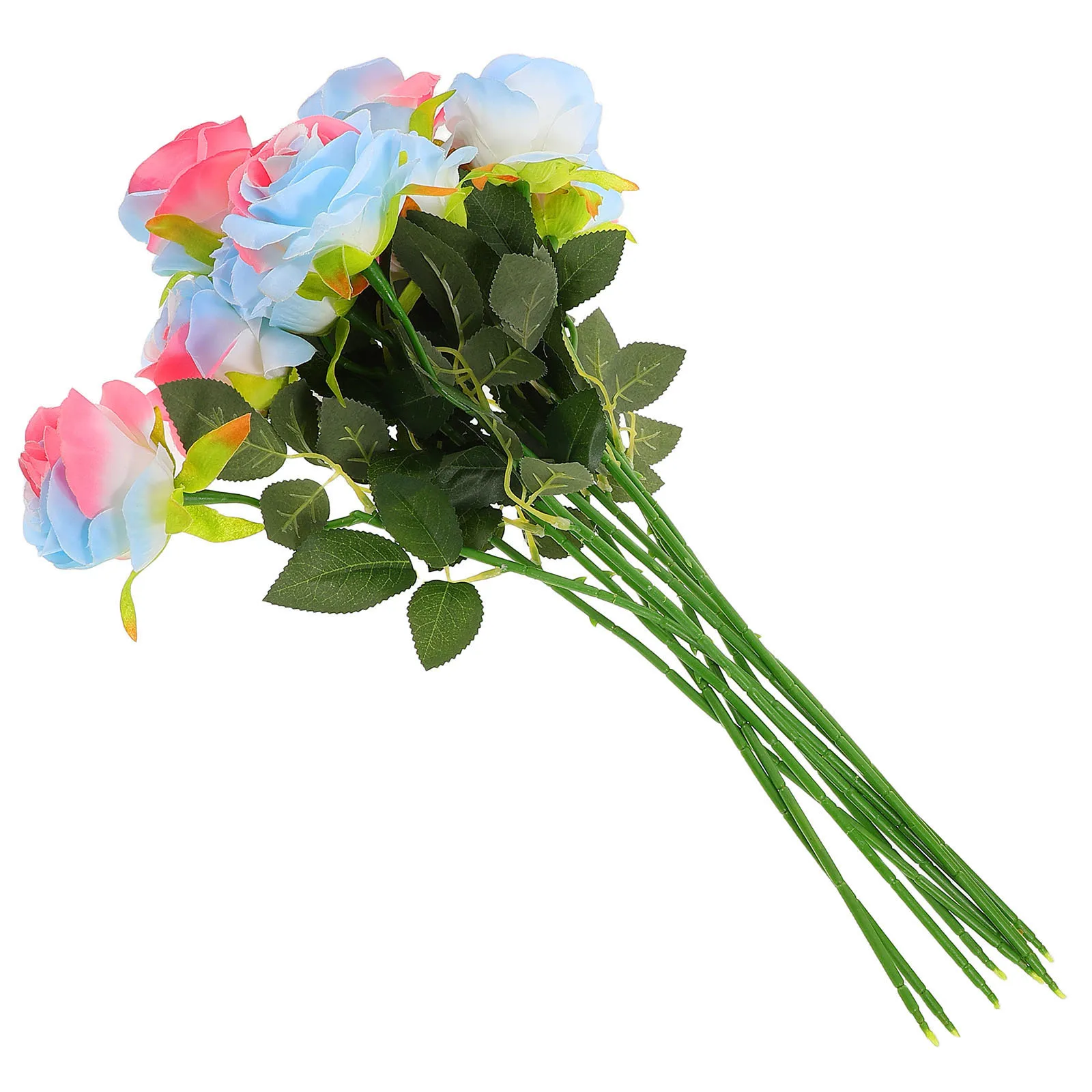 

12Pcs Artificial Roses Faux Bouquet Cloth Flowers Realistic Wedding Party Home Decor Office Floral Arrangements