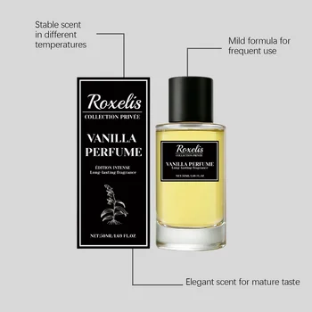Roxelis soft vanilla light fragrance, long-lasting fragrance naturally lingers, emitting a gentle and skin friendly aroma 4