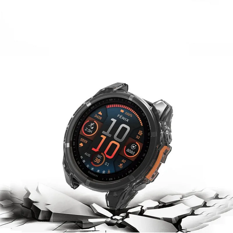 إطار حافظة حافة بقشرة ناعمة من البولي يمن TPU لواقي Garmin Fenix 8 ، غطاء واقي من الصدمات ، إكسسوارات ساعة ذكية ، 43: 47: 51