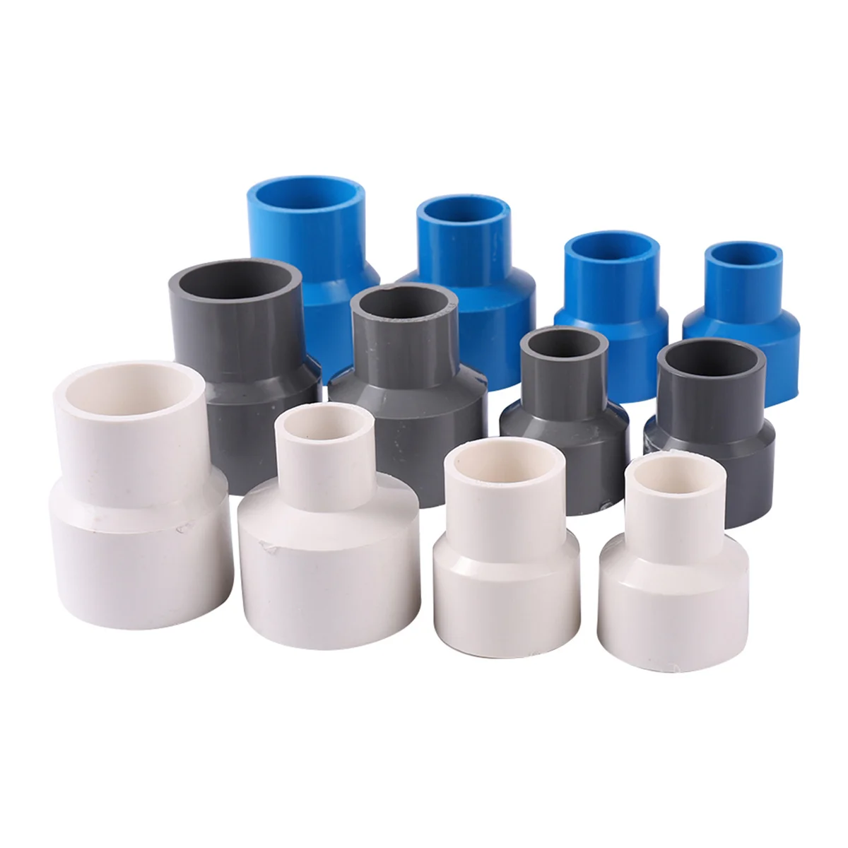 PVC Straight Reducing Connector 20/25/32/40mm Garden Irrigation Water Pipe Joint Water Tube Repairing Adapter DIY Shelf Fittings