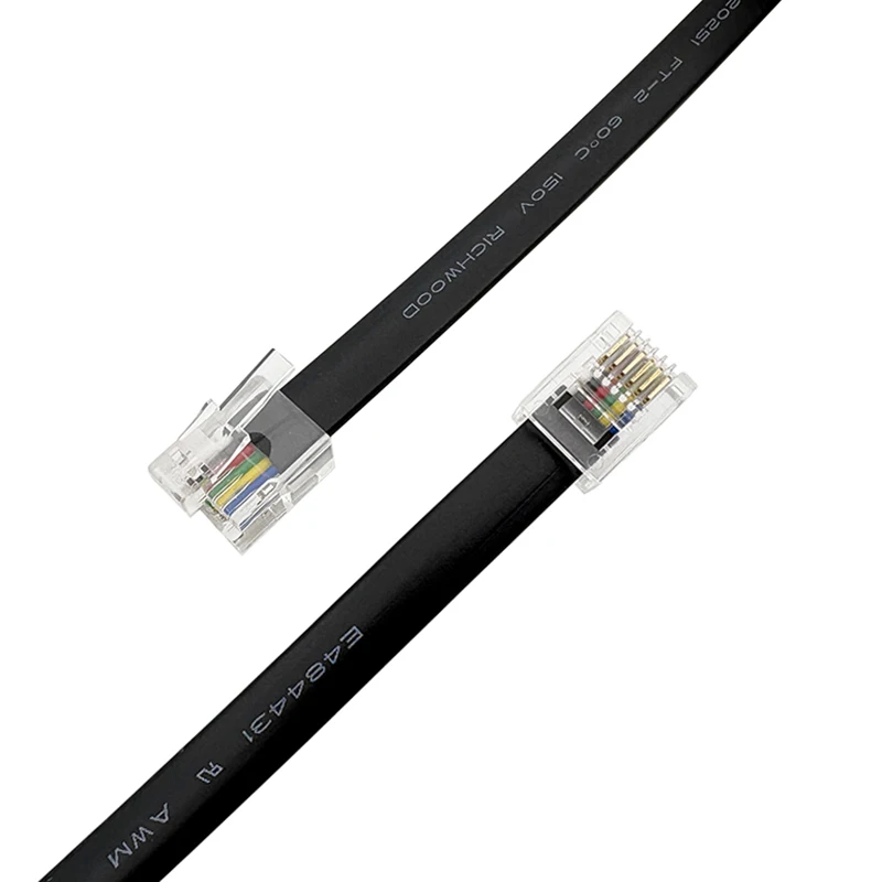 6-core right-angled right-slanted crystal connector LEGO motor accessory LEGO NXT EV3 sensor data cable connection line