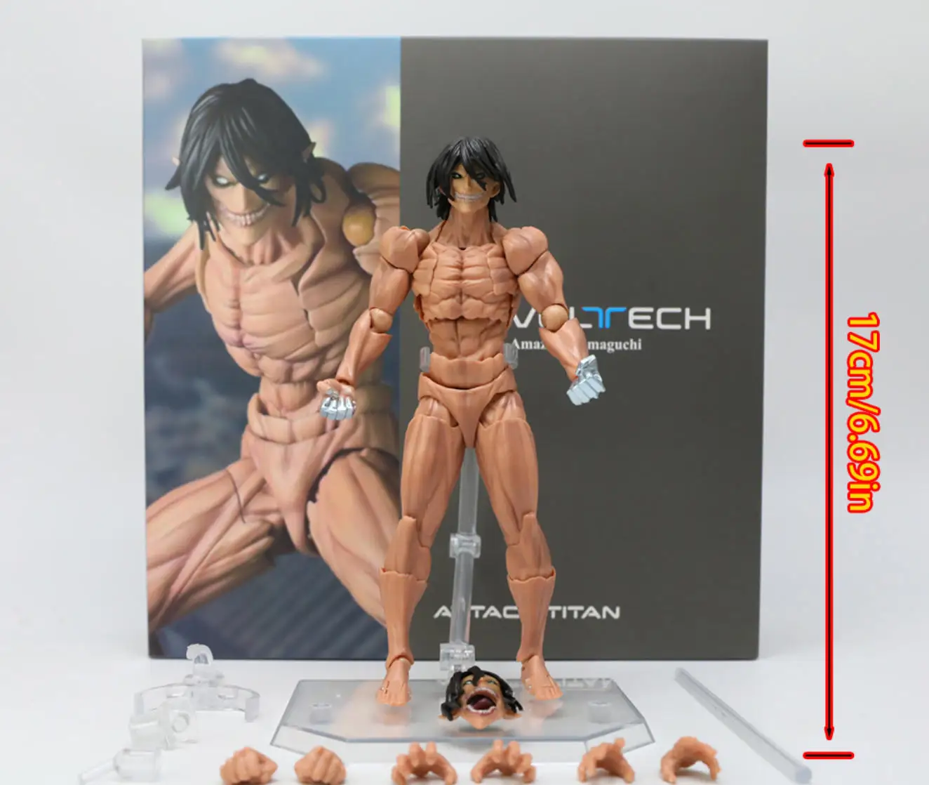 أنيمي هجوم على تيتان إرين ييغر تيتان شكل والمفاصل المفصلية المدرعة المنقولة عمل نموذج لجسم اللعب 15 سنتيمتر #2