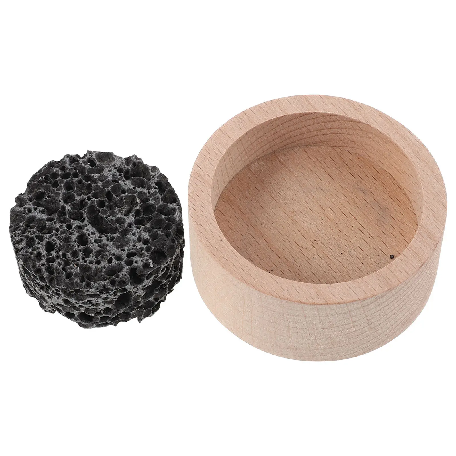 Lava Rock Diffuser Small Passive Diffuser Wood Base Aromatherapy Stone for Bedroom Office Yoga Studio Essential Oil