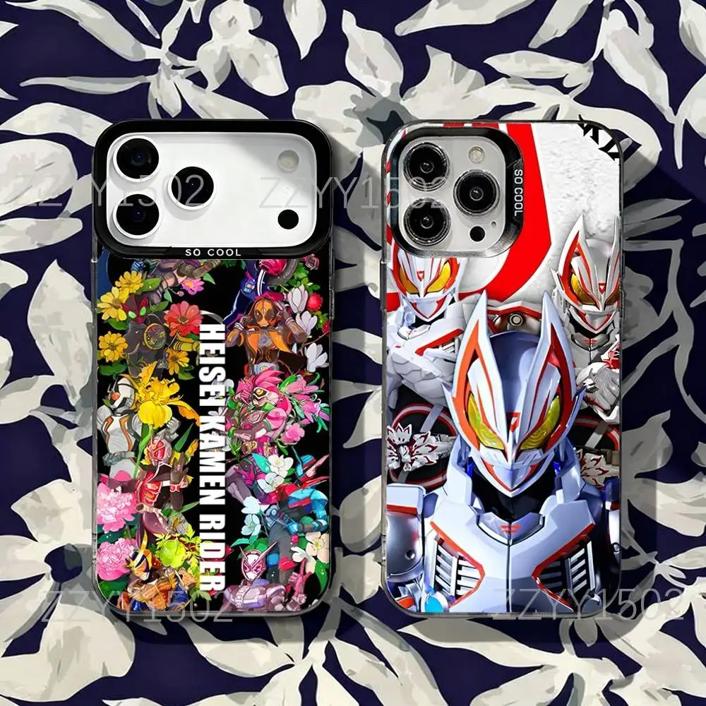 

K-KamenS Cool Rider For iPhone 17,16,15,14,13,12,X,8,Pro,Max,Plus,SE4,Air,Mini Anti-Slip Black IMD Matte Case