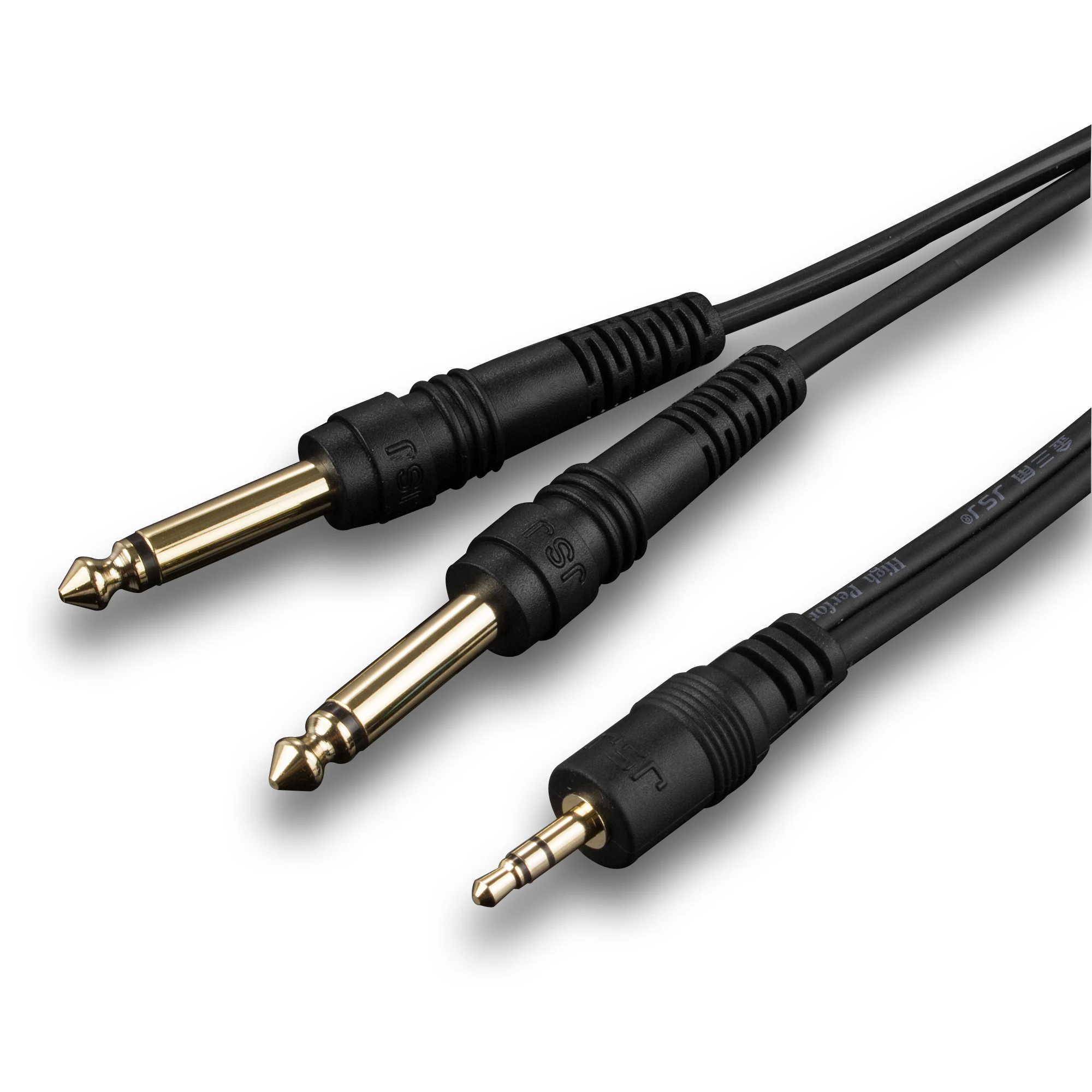 

Digizulu 3.5mm Stereo Male to Double 1/4" 6.35mm Jack Mono Audio Splitter Cable for Mixer Amplifier Microphone Instrument Music