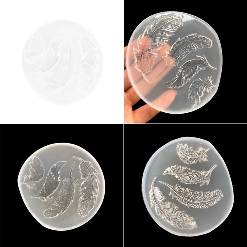 HX6F DIY Epoxy Resin Mould Handmade Pendant Jewelry Making Silicone Mold Easy Release for Cake Chocolate Decor