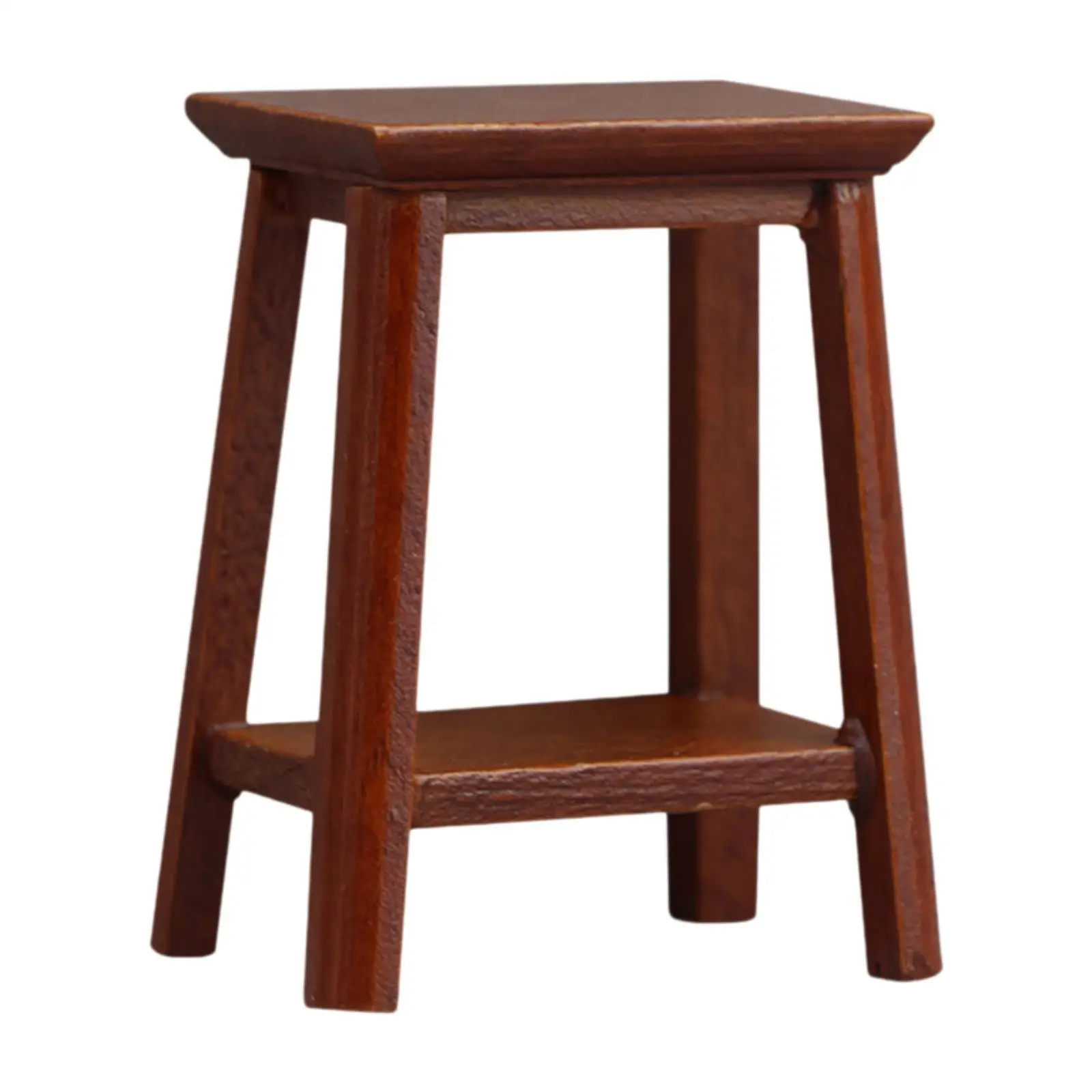 Tabouret en bois Miniature, petite chaise modèle 1/12 échelle Simulation maison de poupée meubles accessoires pour décor de paysage Miniature