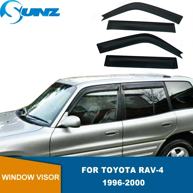 

Дефлекторы окон для Toyota RAV4 1996-2000, накладные, защита от солнца и дождя, на двери автомобиля, SUNZ