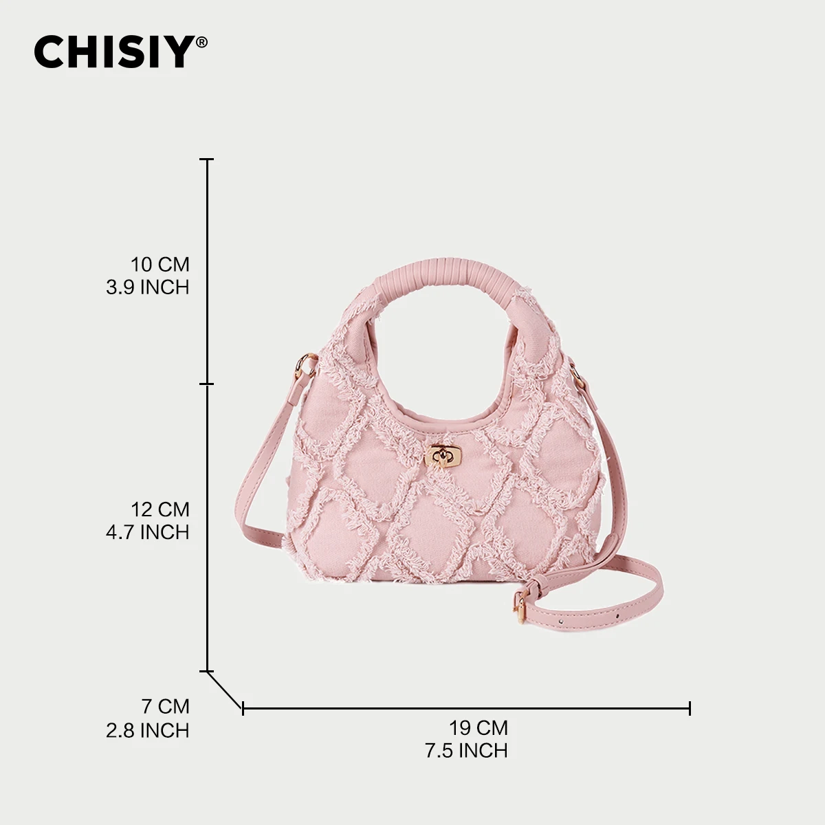 CHISIY Original Handmade Barbie Pink Woven Twisted Lock Bohemian Women\'s Handbag Vacation Bag Summer Valentine\'s Day Gift