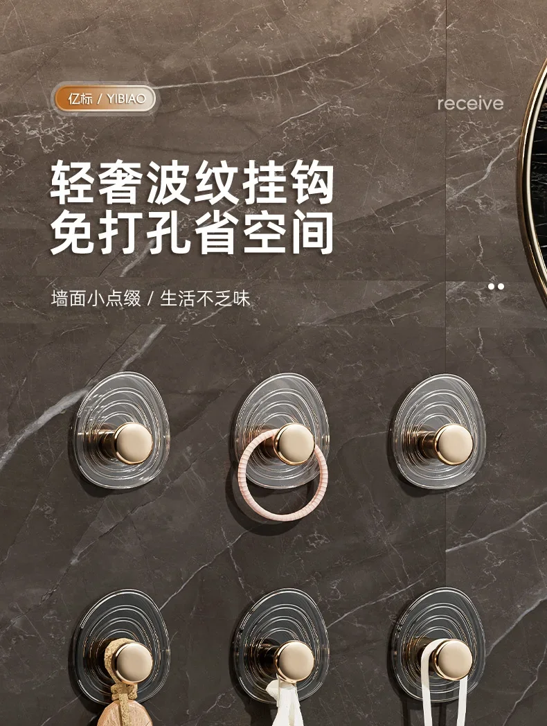 Adhesive Hooks for Hanging Heavy Duty Wall Hooks Towel Coat Waterproof Transparent Hooks for Bathroom Shower Kitchen Keys