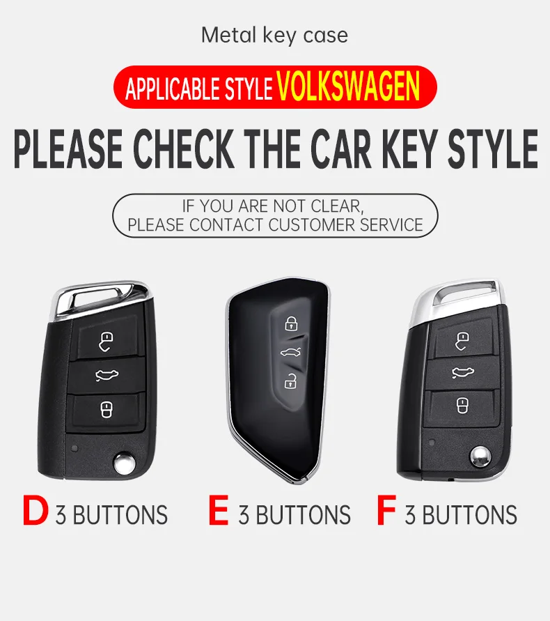 Alloy Car Key Case Cover for VW Volkswagen Golf 7 8 Git MK8 ID.3 ID.4 Cupra Formentor Skoda Octavia A8 SEAT Leon MK4 2020 2021