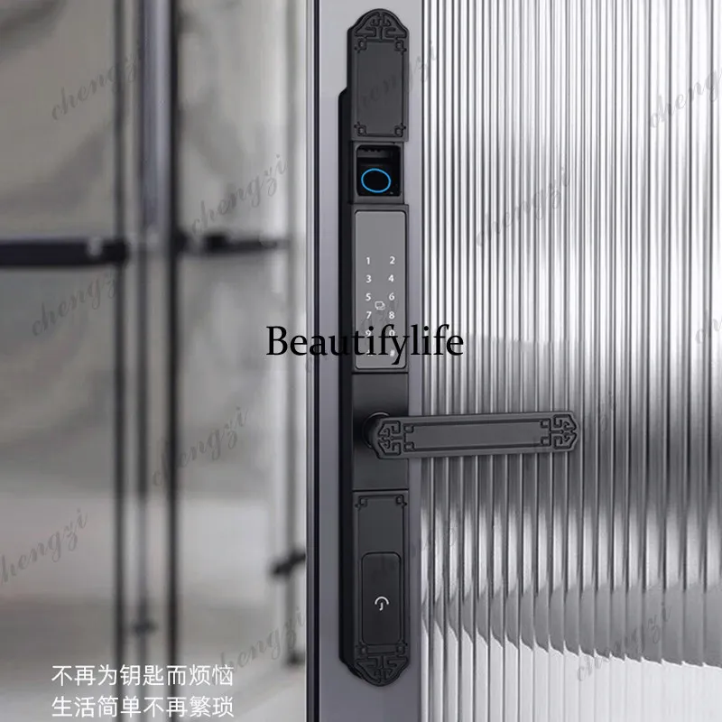 Smart lock Broken bridge aluminum alloy smart door lock, household password outdoor garden lock