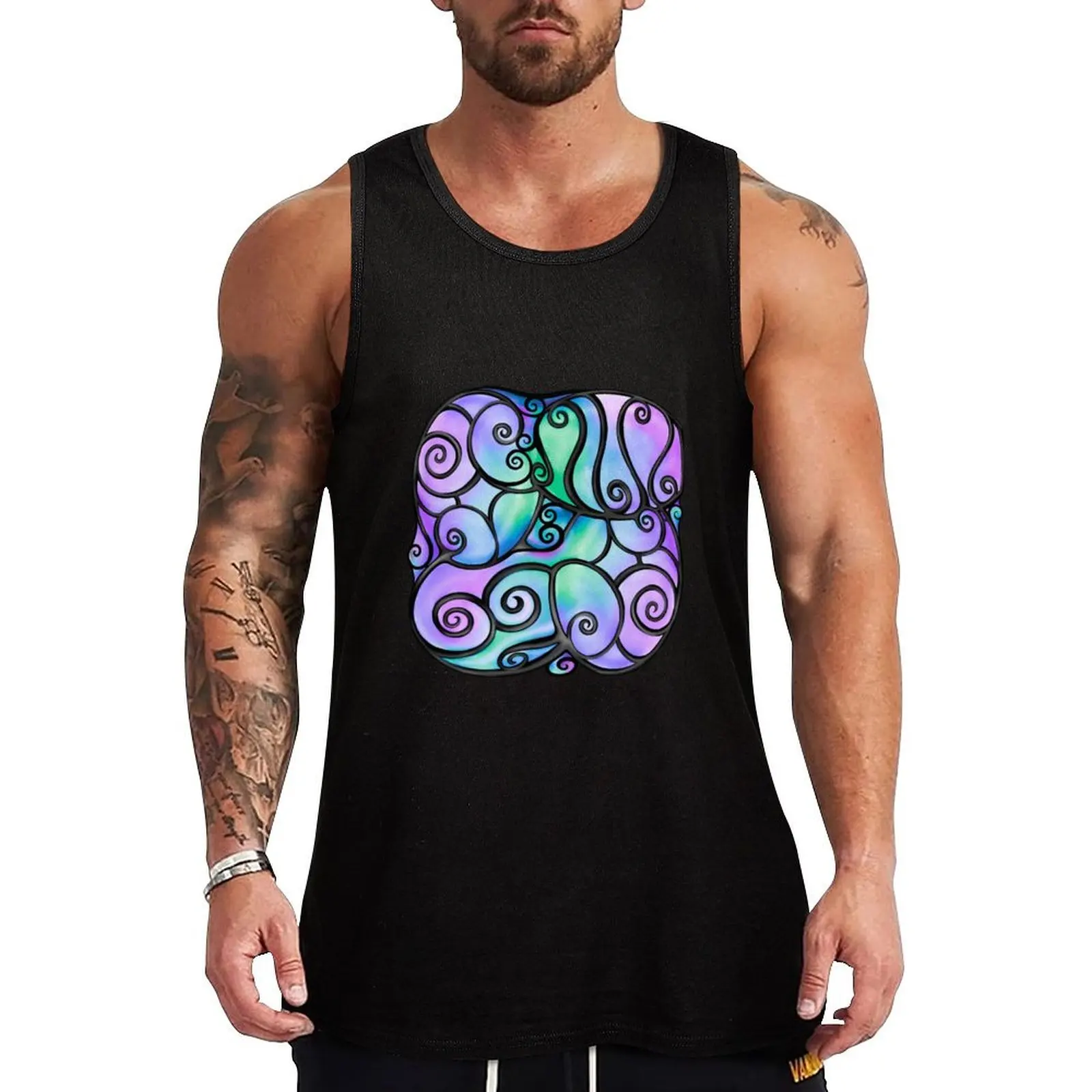 

Swirly Bubbles Tank Top gym clothes for man summer 2025 Men's summer clothes 2025