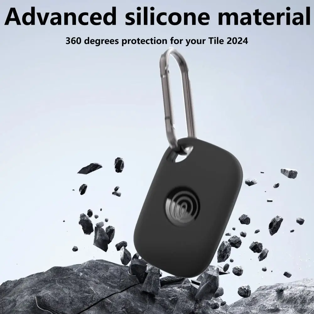 Soft Silicone Tracker Protective Cover Key Ring Anti-Scratch Case Shell Locator Keychain for Tile Life360 Pro