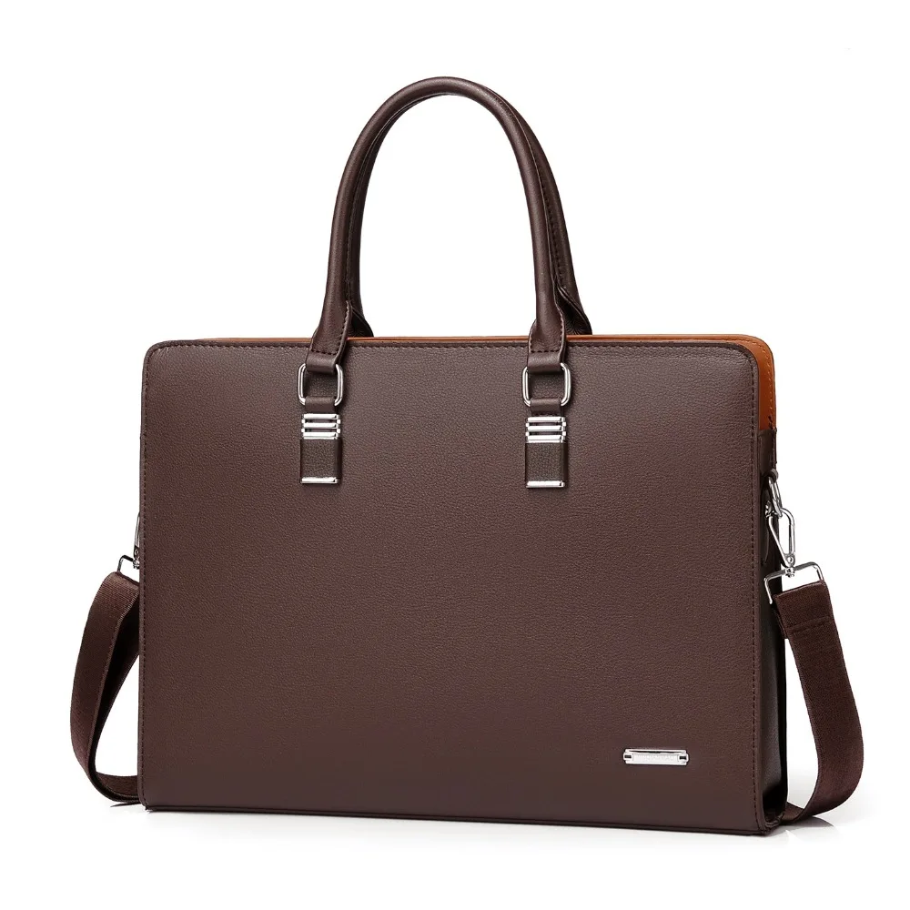 Men's Bags Large-capacity Leather Men's Cowhide Handbags Business Briefcase Shoulder Satchel Bag Business Trip Computer Bag