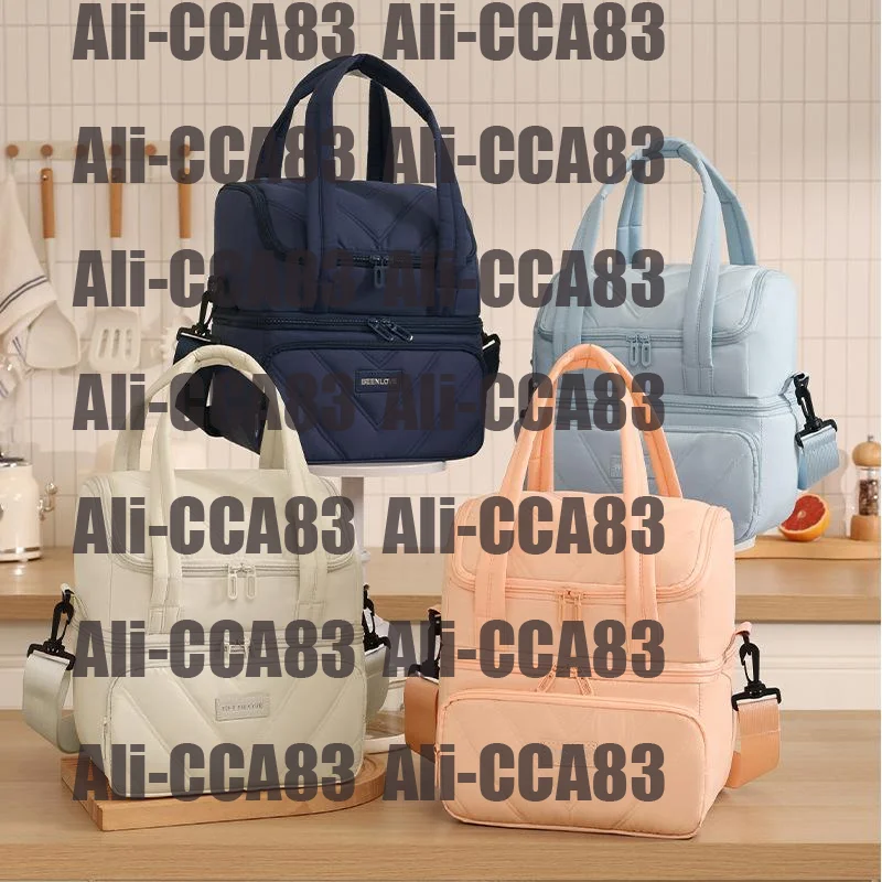 

CCA83-Large Capacity Insulated Lunch Bag Multip-Pocket Design Lunch Box Waterproof Portable Handbag Picnic Bag