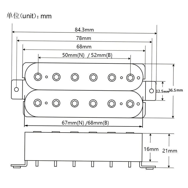 FLEOR 3pcs Double Coil Humbucker Pickups + Single Coil Pickups Ceramic Magnet for HSH Electric Guitar Guitar