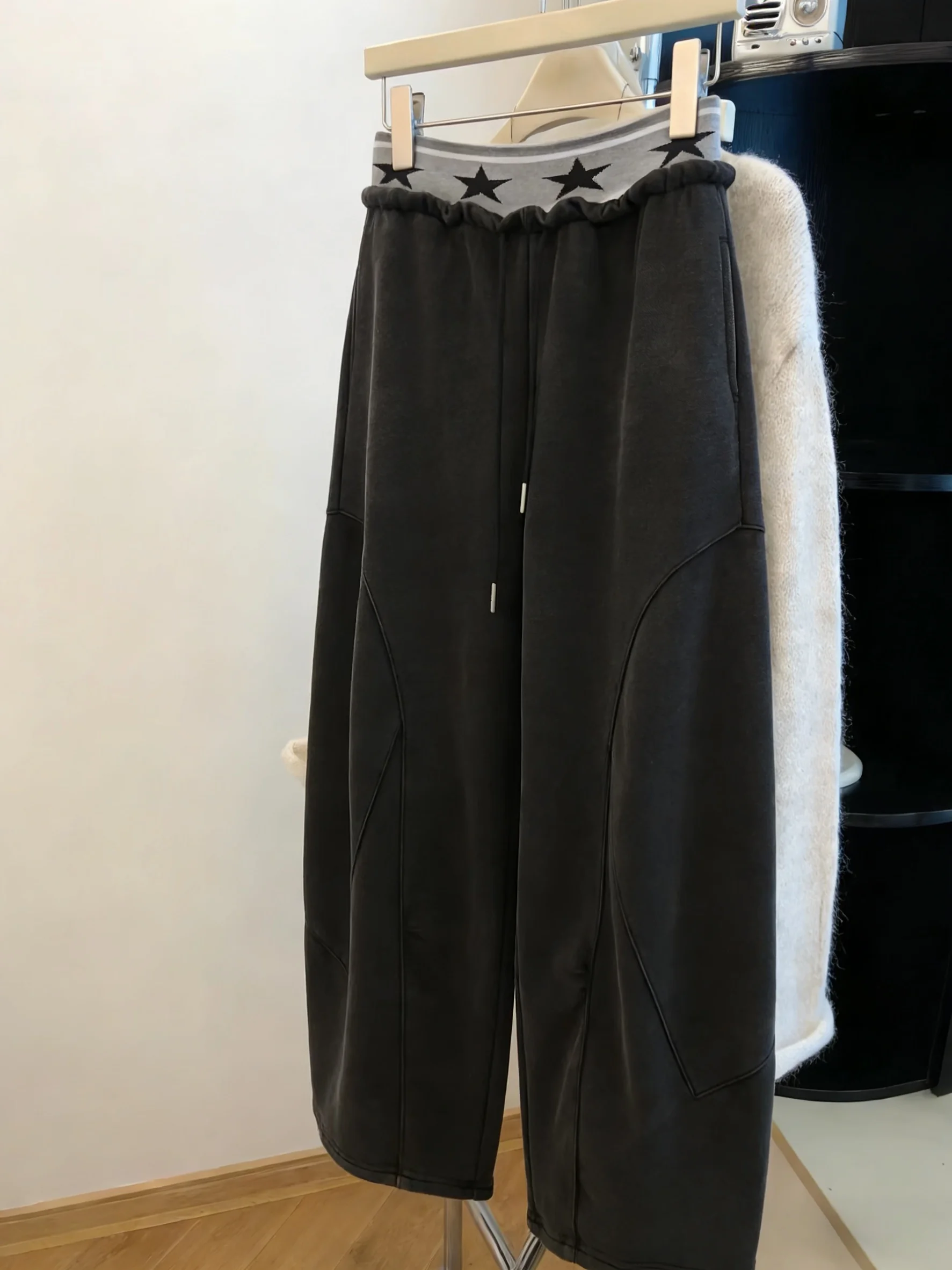 

Женские повседневные брюки с принтом в стиле ретро, пэчворк, с двойным поясом, прямые широкие штанины, свободные, струящиеся, для весны и осени