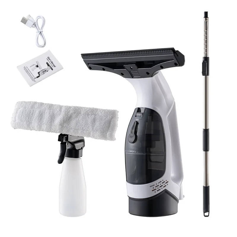 

Multifunctional Handheld Electric Window Cleaner Machine White Rechargeable Automatic Portable Glass Cleaner Tools With Handle